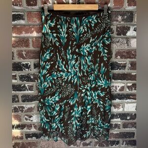 Vintage B.i.y.a.y.c.d.a Floral Brown and Teal Women's Skirt